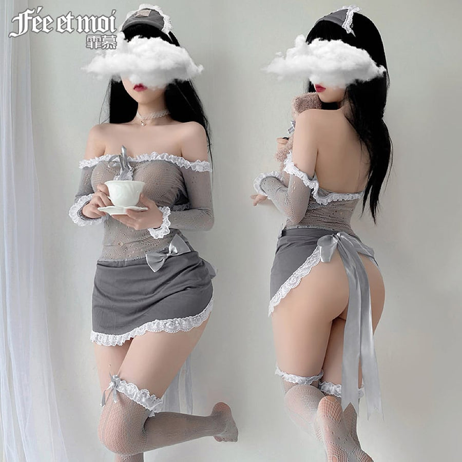 fei-mu-erotic-lingerie-fishnet-maid-one-piece-socks-set-gray-1-霏慕-渔网女仆连身袜套装-灰色