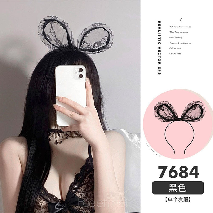 fei-mu-erotic-lingerie-rabbit-ears-lace-hair-band-black-1-霏慕-兔耳蕾丝发箍-黑色