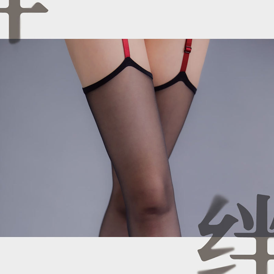 ayase-socks-trip-series-red-and-black-collision-leg-ring-version-1