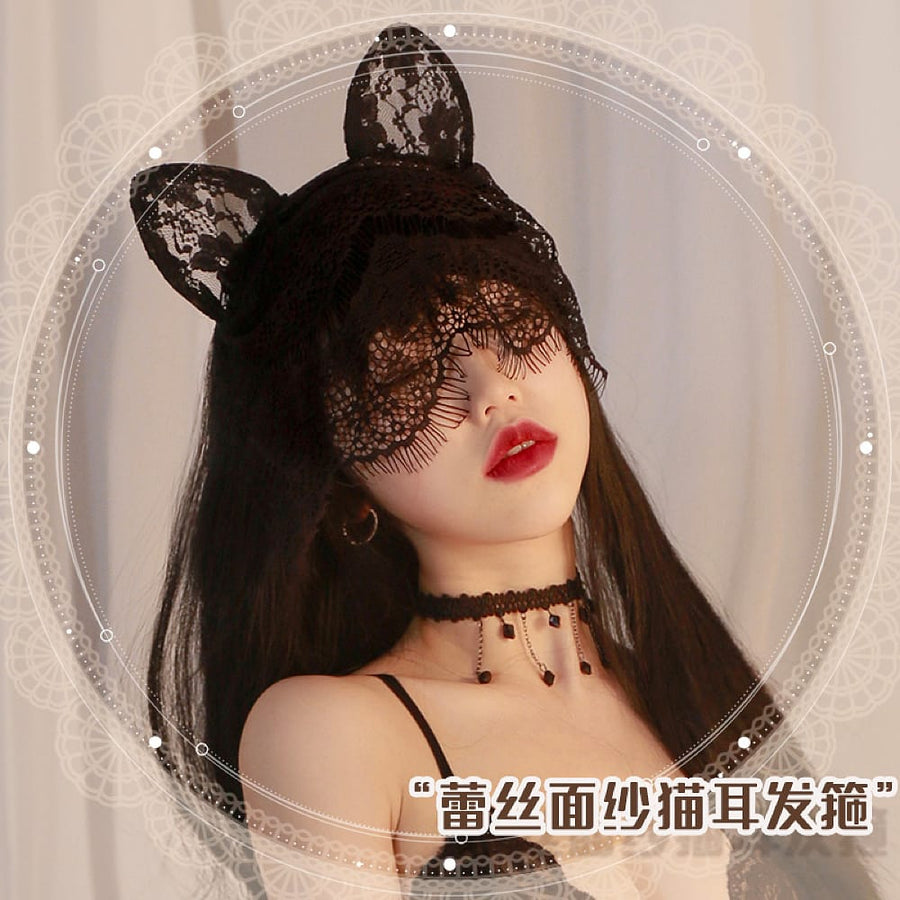 fei-mu-erotic-lingerie-sexy-lace-veil-cat-ear-hair-band-black-1-霏慕-性感蕾丝面纱猫耳发箍-黑色