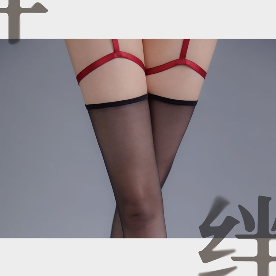 ayase-socks-trip-series-red-and-black-collision-leg-ring-version-1