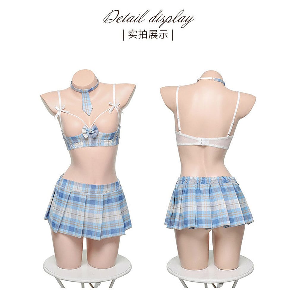 fei-mu-erotic-lingerie-breastless-checkered-college-jk-set-16588a-blue-2